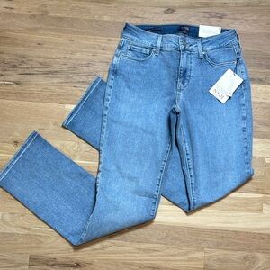 NWT NYDJ Marilyn Straight Haley Medium Wash Blue Denim Jeans Women’s 4
